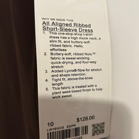 Lululemon all aligned ribbed short-sleeve dress - Picture 2 of 3